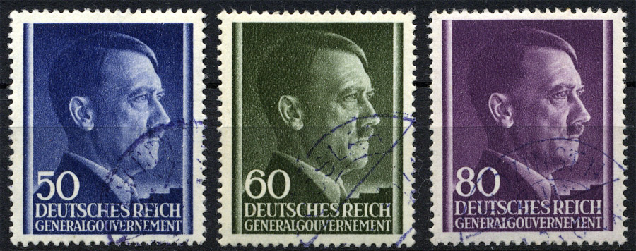 Znaczki GG Seria Fi. 110-112 1943 r. kasowane-0