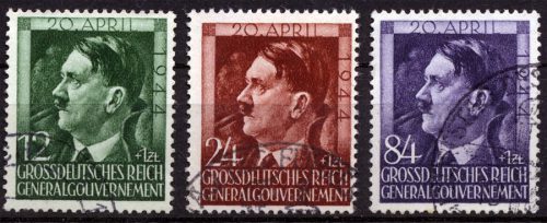 Znaczki GG Seria Fi. 117-119 1944 r. kasowane-0