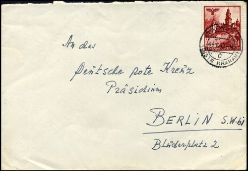 Generalgouvernement list TARNÓW - Deutsche Rote Kreuz Berlin 1942