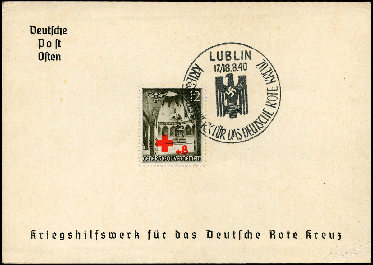 SST - Kasownik nr 4D Kriegshilfswerk fur das deutsche Rote Kreuz 1940 Lublin