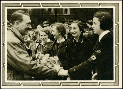Deutsches Reich - Propaganda postkarte ganzsache Adolf Hitler Bund Deutscher Mädel 1939
